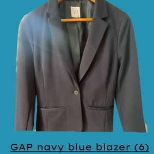 Women’s Blazer: Navy blue, GAP, 6